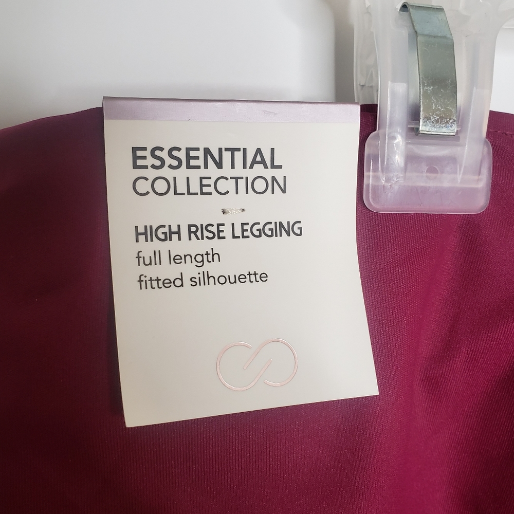 CALIA essential shine leggings tights high rise berry rich pink full length New - Picture 8 of 10